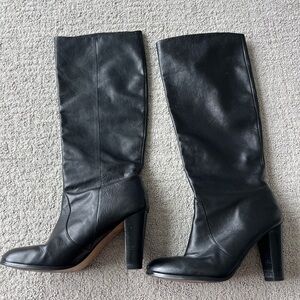 VTG Black knee high boots, 8, excellent condition, circa 2010